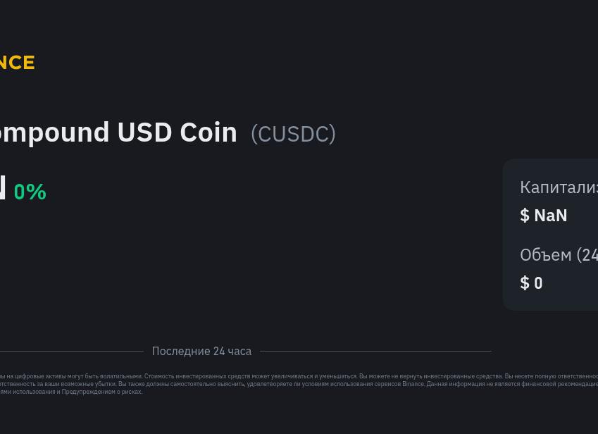 Монета cUSDC (CUSDC) - курс криптовалюты