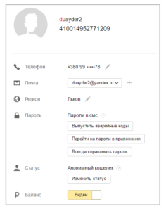 Для перевода денег необходимо знать номера кошелька Яндекс лица, которому будет отправлены средства
