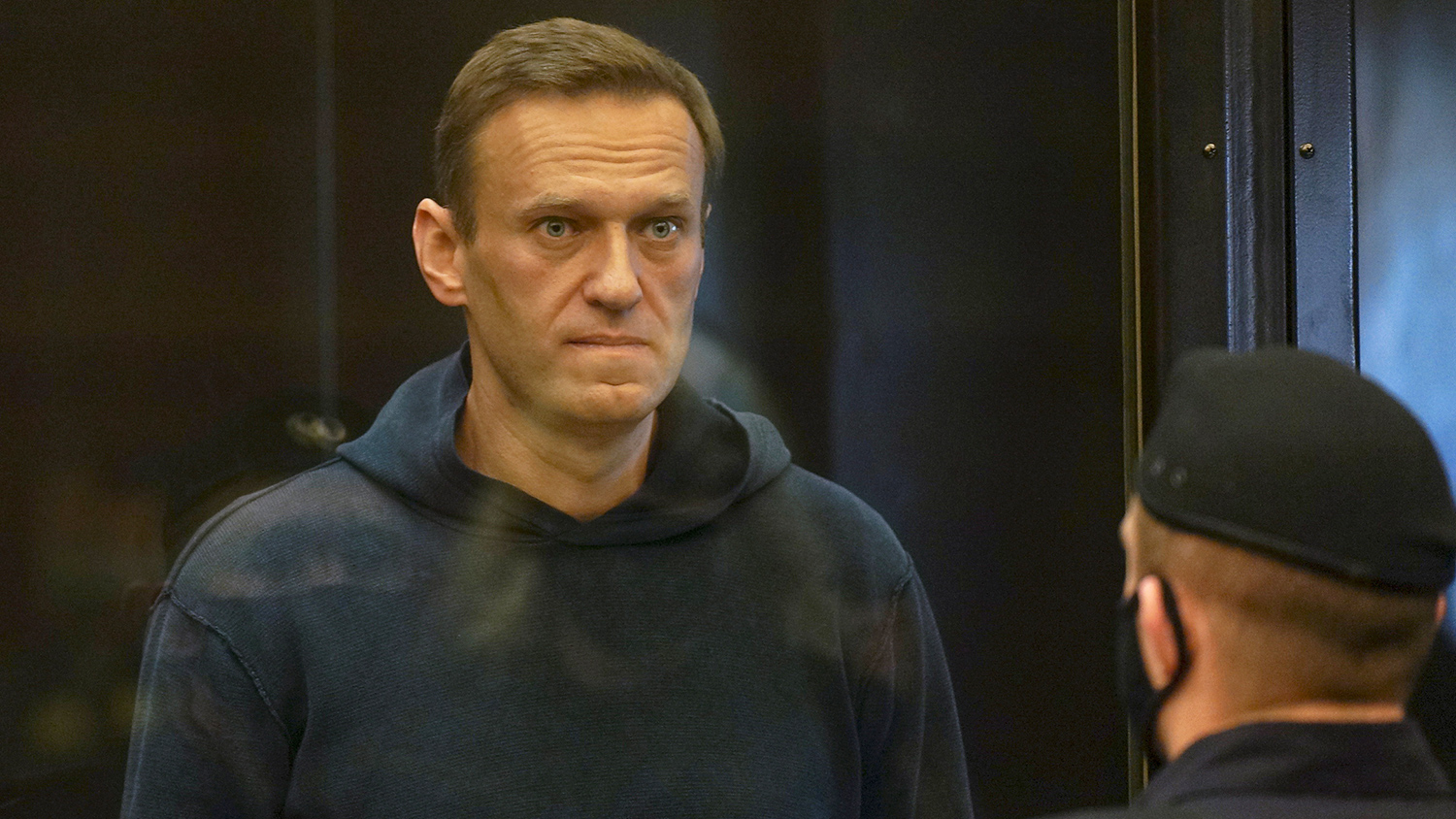 Russian opposition leader Navalny attends a court hearing in Moscow