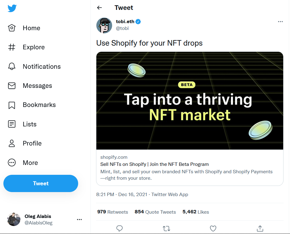 Use Shopify for your NFT drops