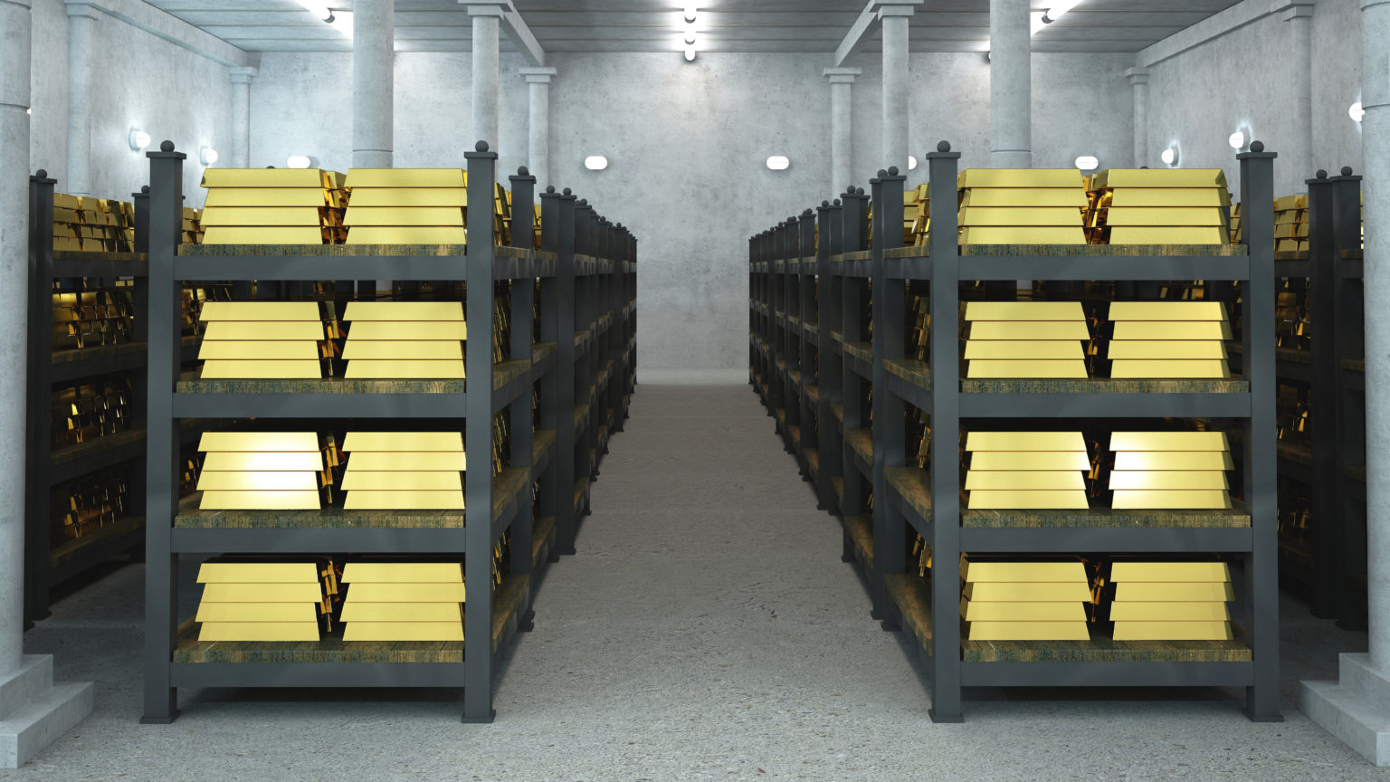 Большая часть золота в мире лежит неиспользованным в пыльных банковских хранилищах.
